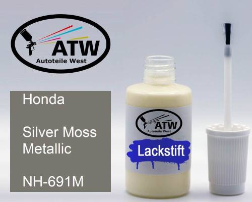 Honda, Silver Moss Metallic, NH-691M: 20ml Lackstift, von ATW Autoteile West.